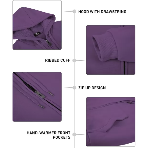 GEEK LIGHTING Hoodies for Men Heavyweight Fleece Sweatshirt - Full Zip Up Thick Sherpa Lined