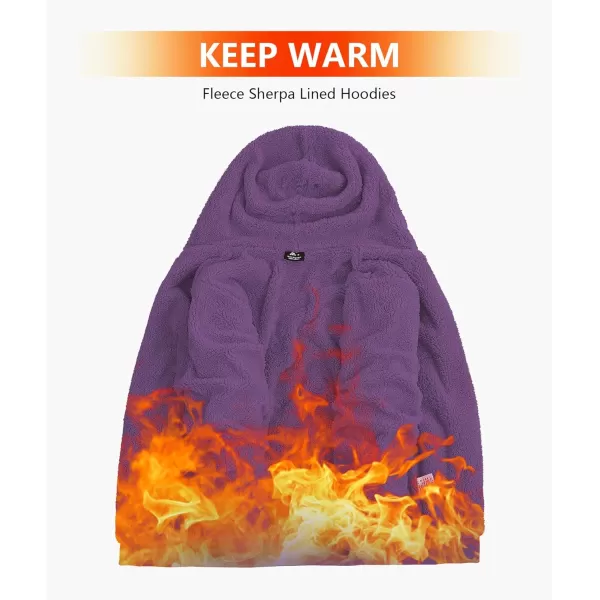 GEEK LIGHTING Hoodies for Men Heavyweight Fleece Sweatshirt - Full Zip Up Thick Sherpa Lined