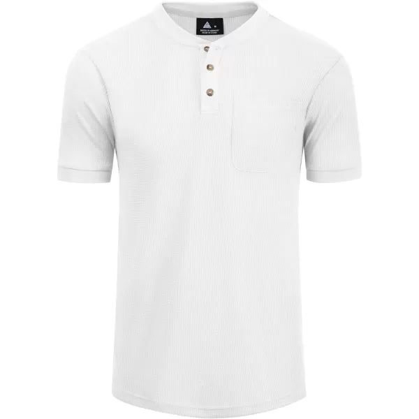 GEEK LIGHTING Men's Henley Shirt Short Sleeve Cotton T Shirts Casual Neck Tee for Men