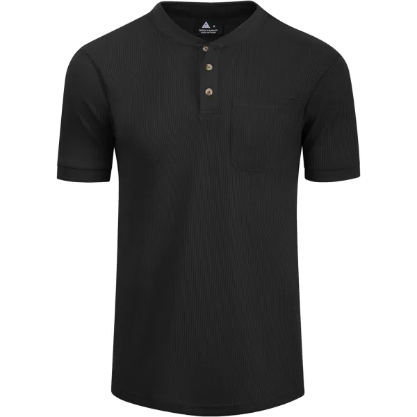 GEEK LIGHTING Men's Henley Shirt Short Sleeve Cotton T Shirts Casual Neck Tee for Men