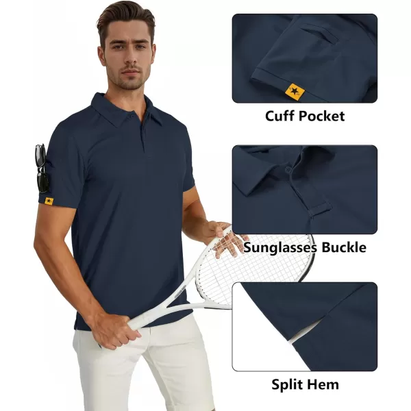 GEEK LIGHTING Polo Shirts for Men Short Sleeve Collared Golf Breathable Casual T-Shirt
