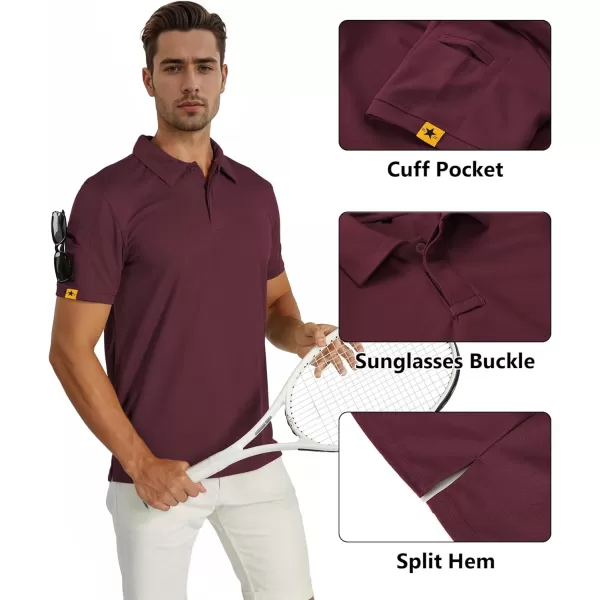 GEEK LIGHTING Polo Shirts for Men Short Sleeve Collared Golf Breathable Casual T-Shirt