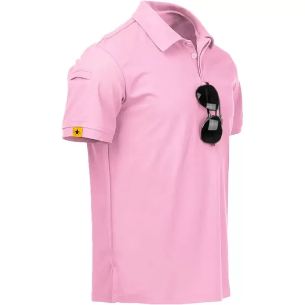 GEEK LIGHTING Polo Shirts for Men Short Sleeve Collared Golf Breathable Casual T-Shirt
