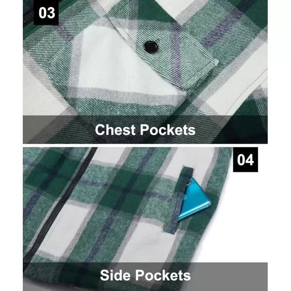 GEEK LIGHTING Men's Flannel Shirts Jacket Sherpa Lined Fleece Plaid Hoodie Long Sleeve Winter Warm Coat