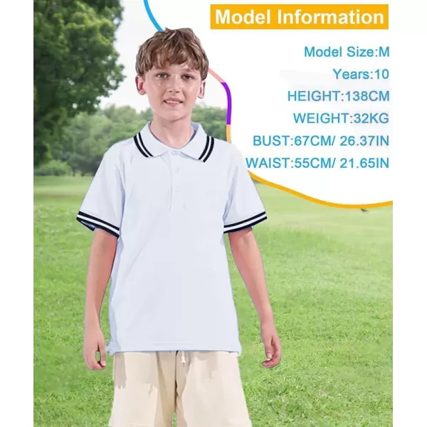 GEEK LIGHTING Boys' Short Sleeve Polo Shirts School Uniforms T-Shirt for Kids and Teens 6-16 Years