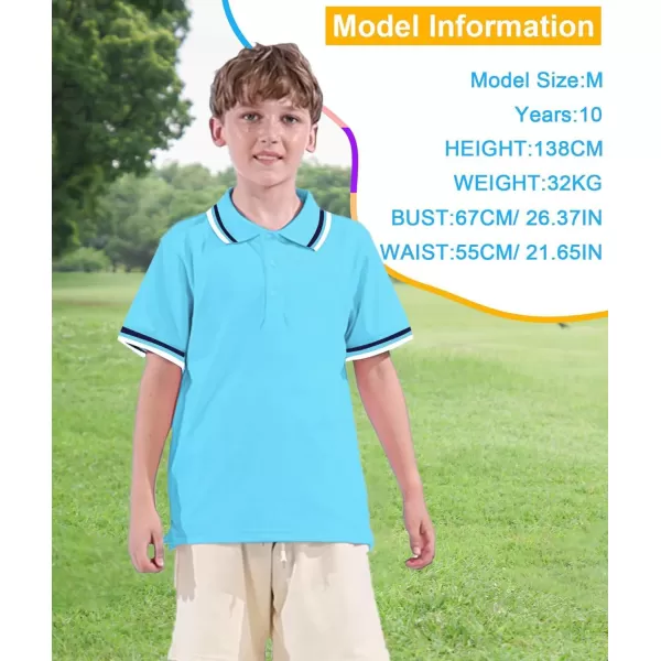 GEEK LIGHTING Boys' Short Sleeve Polo Shirts School Uniforms T-Shirt for Kids and Teens 6-16 Years