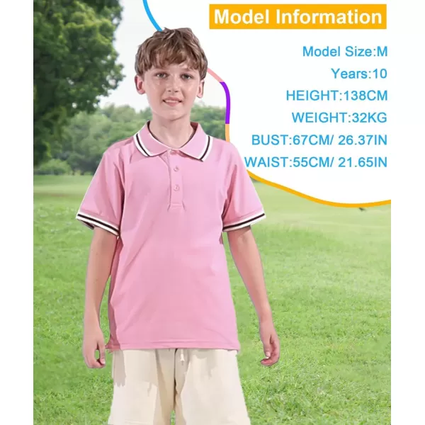 GEEK LIGHTING Boys' Short Sleeve Polo Shirts School Uniforms T-Shirt for Kids and Teens 6-16 Years