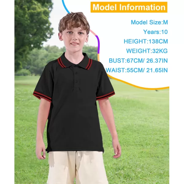 GEEK LIGHTING Boys' Short Sleeve Polo Shirts School Uniforms T-Shirt for Kids and Teens 6-16 Years