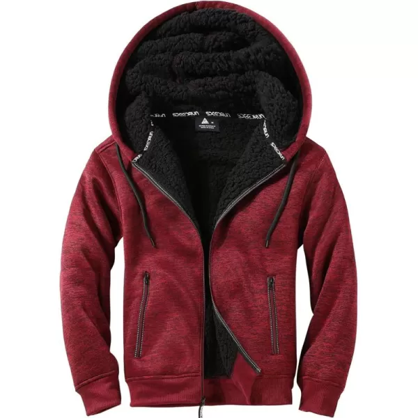 GEEK LIGHTING Hoodies for Men Sweatshirts Zip Up Jacket Sherpa Lined Fleece Plaid Jacquard