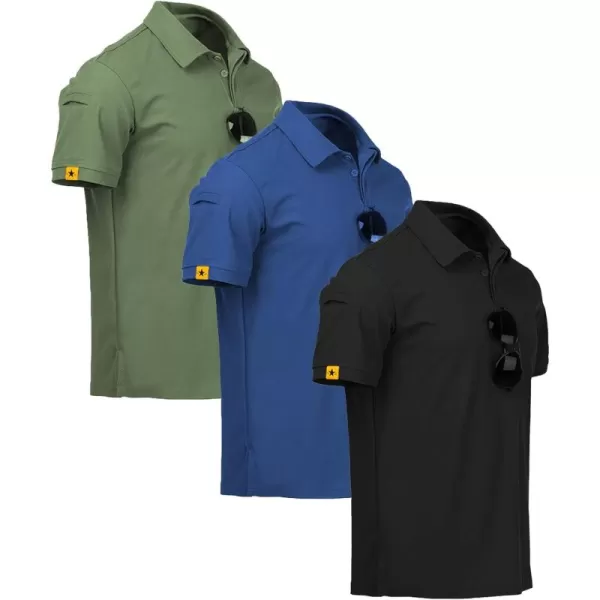 GEEK LIGHTING Mens Polo Shirt Short Sleeve Collared Golf Tennis Casual T-Shirt