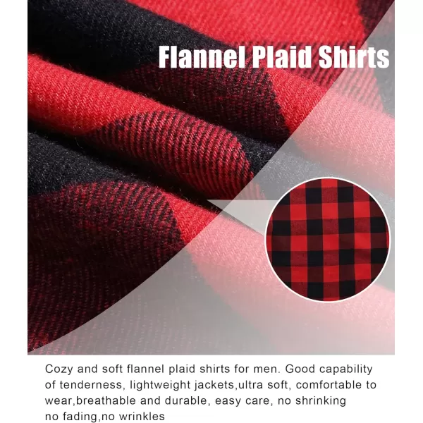 Men's Flannel Shirt Plaid Hoodie Long Sleeve Fall Casual Button Down Shirts