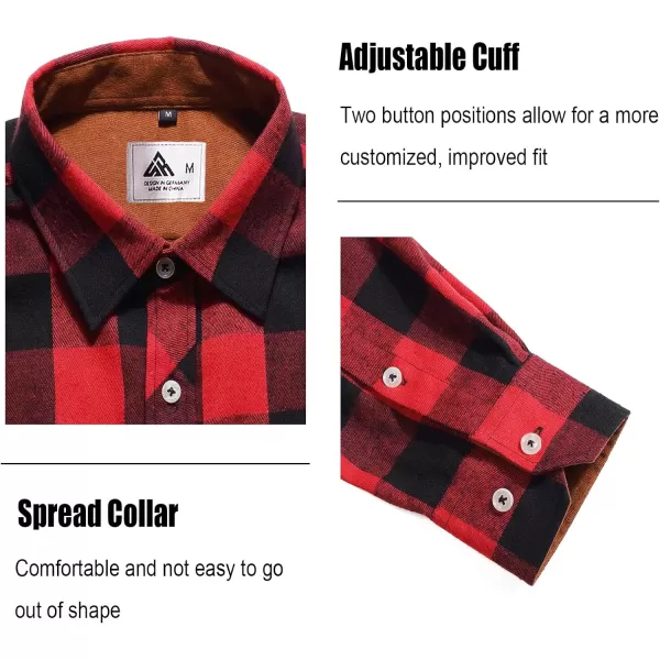Men's Flannel Shirt Plaid Hoodie Long Sleeve Fall Casual Button Down Shirts