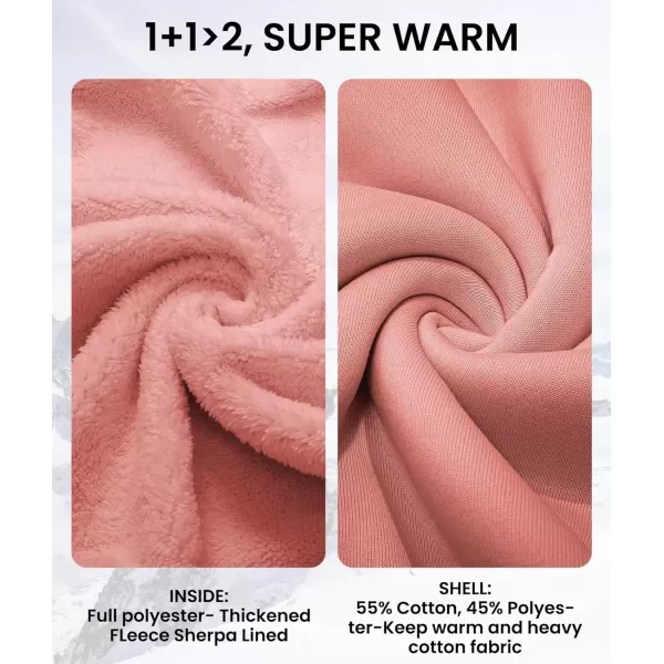 imageGEEK LIGHTING Hoodies for Men Heavyweight Fleece Sweatshirt  Full Zip Up Thick Sherpa LinedAll Clay Red