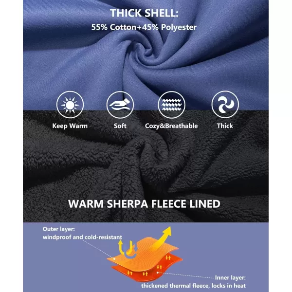 imageGEEK LIGHTING Hoodies for Men Heavyweight Fleece Sweatshirt  Full Zip Up Thick Sherpa LinedBluePurple