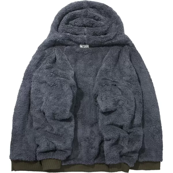 imageGEEK LIGHTING Hoodies for Men Heavyweight Fleece Sweatshirt  Full Zip Up Thick Sherpa LinedTgreenblack