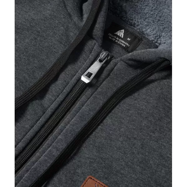 imageGEEK LIGHTING Hoodies for Men Heavyweight Fleece Sweatshirt  Full Zip Up Thick Sherpa LinedYdull Grey