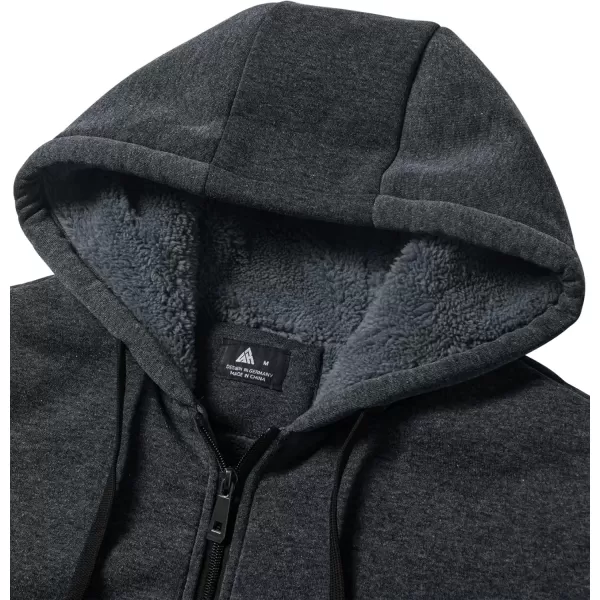 imageGEEK LIGHTING Hoodies for Men Heavyweight Fleece Sweatshirt  Full Zip Up Thick Sherpa LinedYdull Grey
