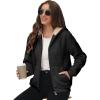 imageGEEK LIGHTING Hoodies for Women Sherpa Lined Jacket Winter Fleece Lining Zip Up SweatshirtBlack