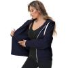 imageGEEK LIGHTING Hoodies for Women Sherpa Lined Jacket Winter Fleece Lining Zip Up SweatshirtDark Bule