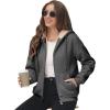 imageGEEK LIGHTING Hoodies for Women Sherpa Lined Jacket Winter Fleece Lining Zip Up SweatshirtDark Grey