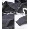 imageGEEK LIGHTING Hoodies for Women Sherpa Lined Jacket Winter Fleece Lining Zip Up SweatshirtDeep Grey