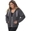 imageGEEK LIGHTING Hoodies for Women Sherpa Lined Jacket Winter Fleece Lining Zip Up SweatshirtDeep Grey