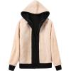 imageGEEK LIGHTING Hoodies for Women Sherpa Lined Jacket Winter Fleece Lining Zip Up SweatshirtGrey White