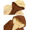 imageGEEK LIGHTING Hoodies for Women Sherpa Lined Jacket Winter Fleece Lining Zip Up SweatshirtKhaki