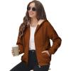 imageGEEK LIGHTING Hoodies for Women Sherpa Lined Jacket Winter Fleece Lining Zip Up SweatshirtKhaki