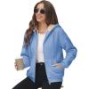 imageGEEK LIGHTING Hoodies for Women Sherpa Lined Jacket Winter Fleece Lining Zip Up SweatshirtLight Blue