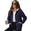 imageGEEK LIGHTING Hoodies for Women Sherpa Lined Jacket Winter Fleece Lining Zip Up SweatshirtNavy