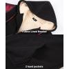 imageGEEK LIGHTING Hoodies for Women Sherpa Lined Jacket Winter Fleece Lining Zip Up SweatshirtRed Black