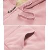 imageGEEK LIGHTING Hoodies for Women Sherpa Lined Jacket Winter Fleece Lining Zip Up SweatshirtRose