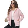 imageGEEK LIGHTING Hoodies for Women Sherpa Lined Jacket Winter Fleece Lining Zip Up SweatshirtRose