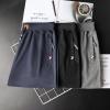 imageGEEK LIGHTING Mens 2 Pack Shorts Casual Comfortable Workout Shorts Drawstring Zipper Pockets Elastic Waist