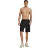 imageGEEK LIGHTING Mens Shorts Casual Comfortable Workout Shorts Drawstring Zipper Pockets Elastic WaistBlack