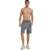 imageGEEK LIGHTING Mens Shorts Casual Comfortable Workout Shorts Drawstring Zipper Pockets Elastic WaistGrey