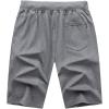 imageGEEK LIGHTING Mens Shorts Casual Comfortable Workout Shorts Drawstring Zipper Pockets Elastic WaistGrey