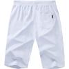 imageGEEK LIGHTING Mens Shorts Casual Comfortable Workout Shorts Drawstring Zipper Pockets Elastic WaistWhite