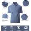 imageGEEK LIGHTING Polo Shirts for Men Golf Collared Shirts Short Sleeve Summer Cool Casual TShirtsA017blue Gray