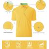imageGEEK LIGHTING Polo Shirts for Men Golf Collared Shirts Short Sleeve Summer Cool Casual TShirtsA017yellow
