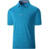 imageGEEK LIGHTING Polo Shirts for Men Golf Collared Shirts Short Sleeve Summer Cool Casual TShirtsAqua Blue