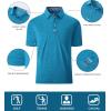 imageGEEK LIGHTING Polo Shirts for Men Golf Collared Shirts Short Sleeve Summer Cool Casual TShirtsAqua Blue