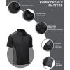 imageGEEK LIGHTING Polo Shirts for Men Golf Collared Shirts Short Sleeve Summer Cool Casual TShirtsBlacked