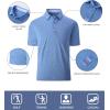 imageGEEK LIGHTING Polo Shirts for Men Golf Collared Shirts Short Sleeve Summer Cool Casual TShirtsBlue