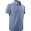 imageGEEK LIGHTING Polo Shirts for Men Golf Collared Shirts Short Sleeve Summer Cool Casual TShirtsBlue Gray