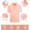 imageGEEK LIGHTING Polo Shirts for Men Golf Collared Shirts Short Sleeve Summer Cool Casual TShirtsCoral