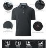 imageGEEK LIGHTING Polo Shirts for Men Golf Collared Shirts Short Sleeve Summer Cool Casual TShirtsDark Grey