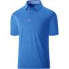 imageGEEK LIGHTING Polo Shirts for Men Golf Collared Shirts Short Sleeve Summer Cool Casual TShirtsIndigo Blue