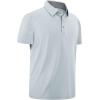 imageGEEK LIGHTING Polo Shirts for Men Golf Collared Shirts Short Sleeve Summer Cool Casual TShirtsLight Cyan